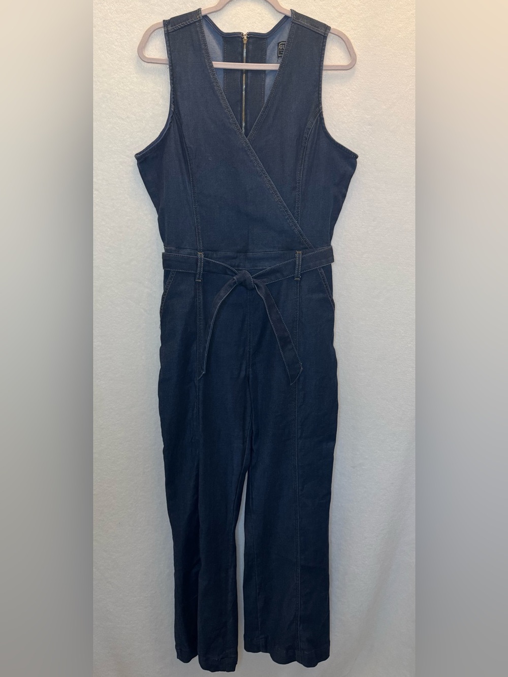 Guess Jayden Denim Sleeveless Jumpsuit Wrap Style Staple Piece Casual to Fun XL